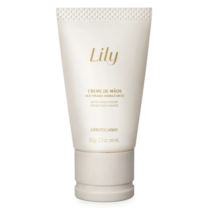Creme hidratante para mãos Acetinado Lily by Boticário, 50g