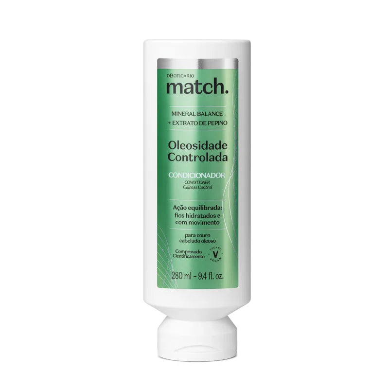 Condicionador Oleosidade Controlada Match by Boticário, 300ml