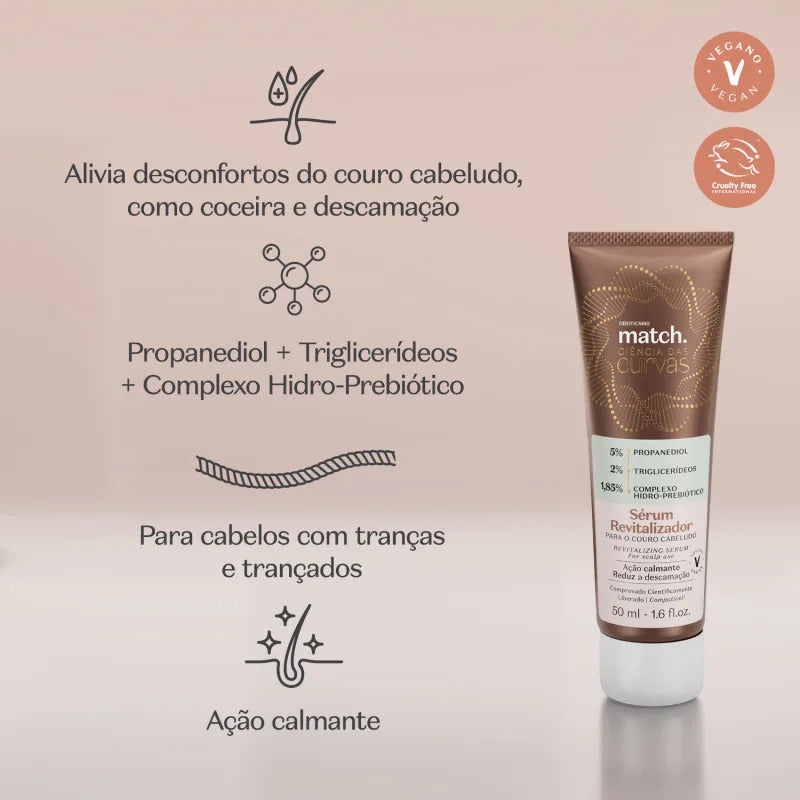 Sérum Revitalizador para o couro cabeludo Match Ciência das Curvas by Boticário, 50ml
