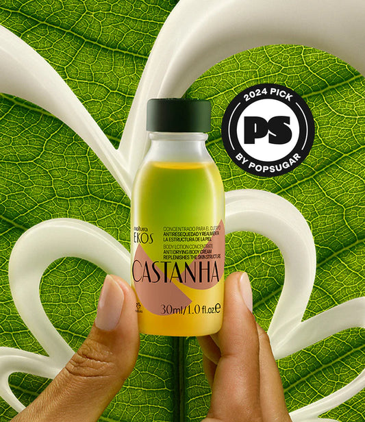 Refill Loção Hidratante Concentrada corporal Castanha Ekos, 30ml