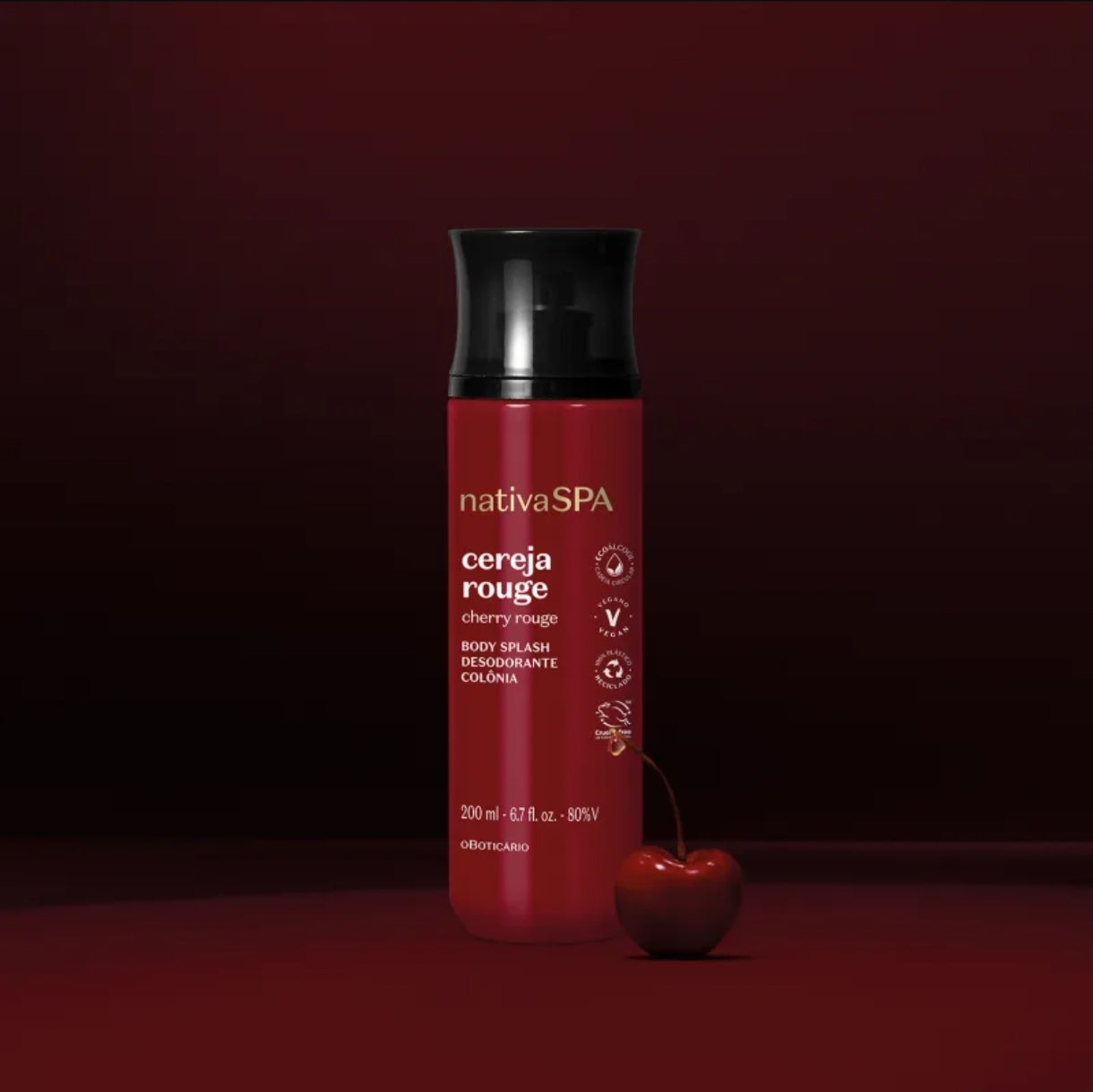 Body Splash Cereja Rouge Nativa Spa, 200ml