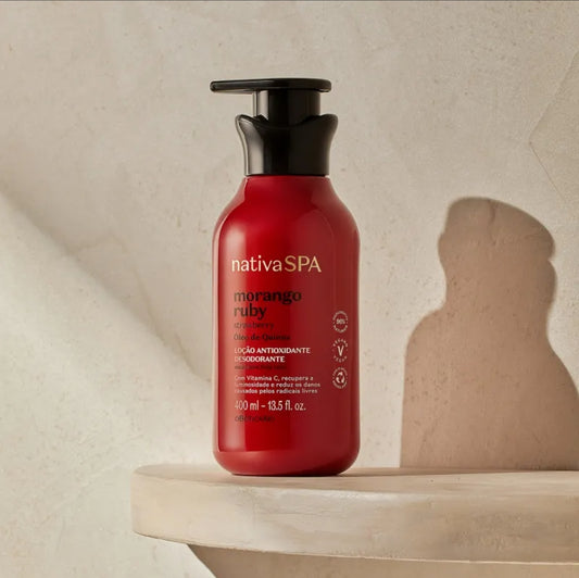 Loção Hidratante corporal Morango Ruby Nativa Spa by Boticário, 400ml