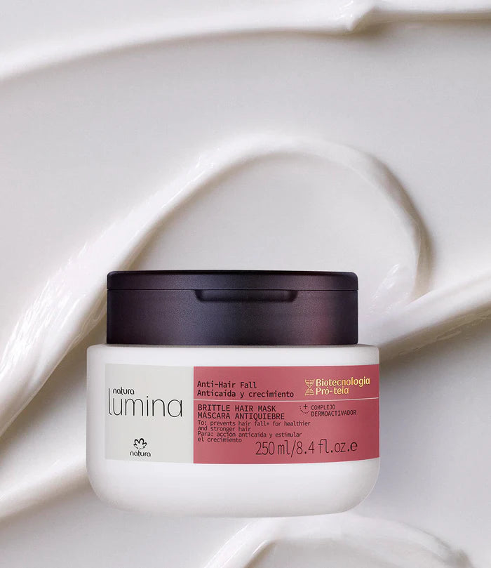 Máscara Capilar Antiqueda Cabelos quebradiços Lumina Natura, 250ml