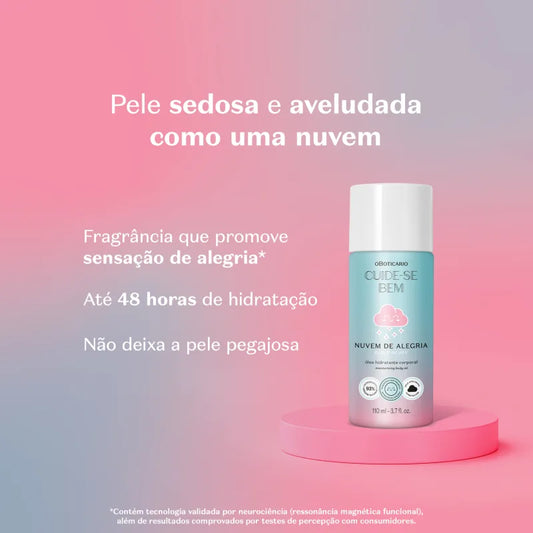 Óleo Hidratante corporal Nuvem de Alegria Cuide-se Bem by Boticário, 110ml