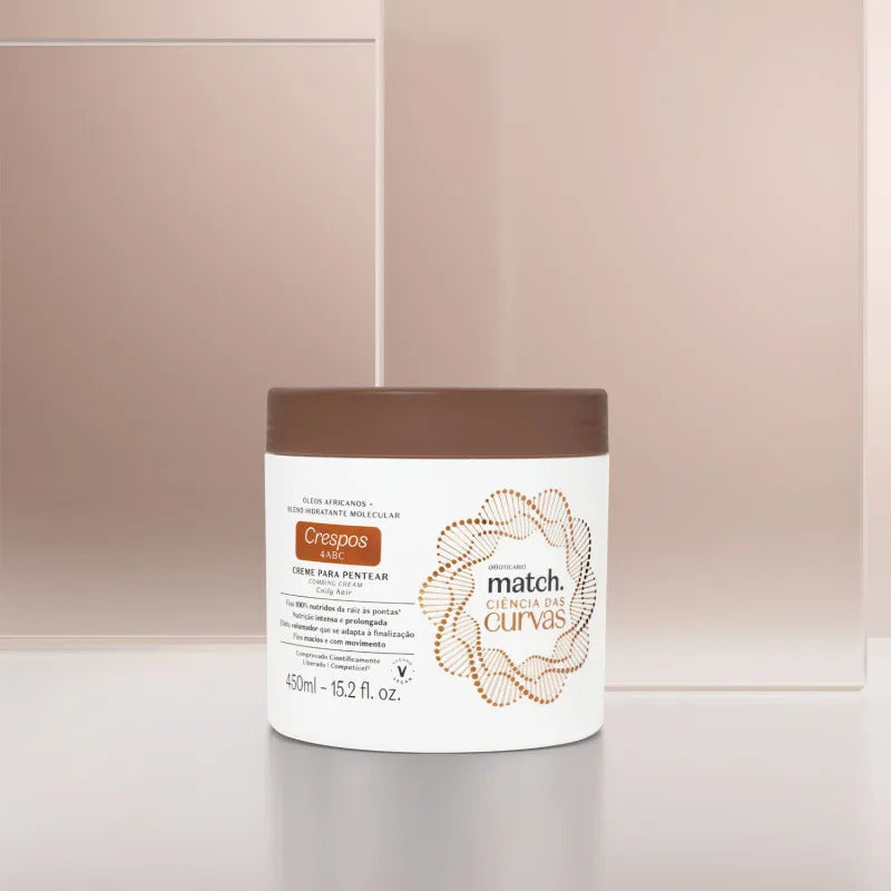 Creme para pentear cabelos crespos Match Ciência das Curvas by Boticário, 450ml