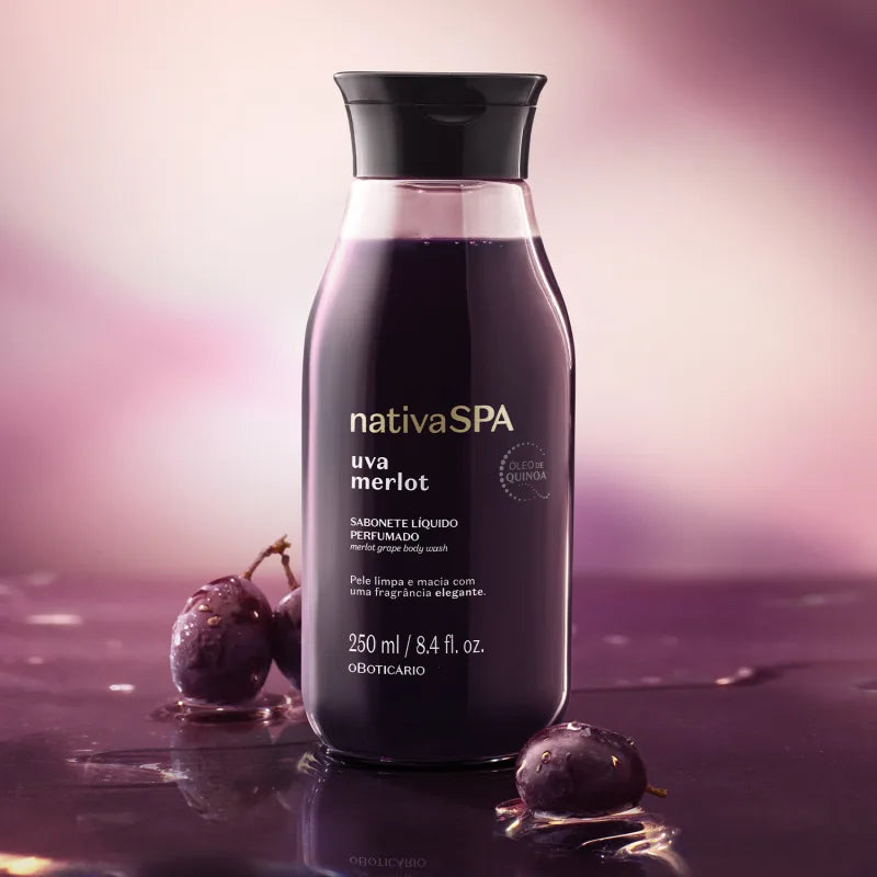 Sabonete Líquido Perfumado Merlot Grape Nativa Spa by Boticário, 250ml