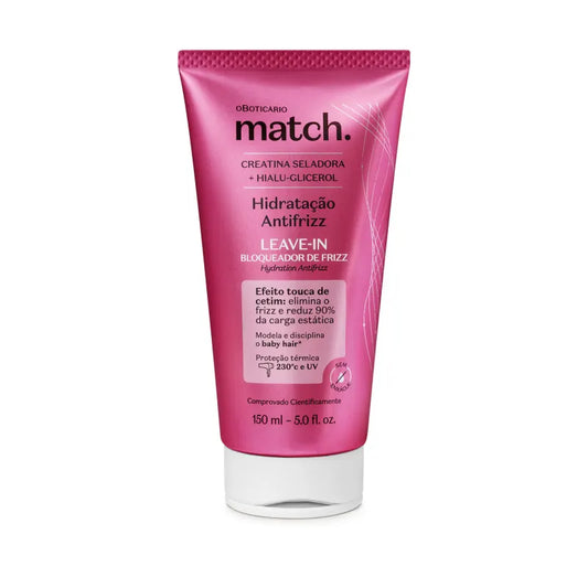 Leave-In Bloqueador de frizz Hidratação Antifrizz Match by Boticário, 150ml