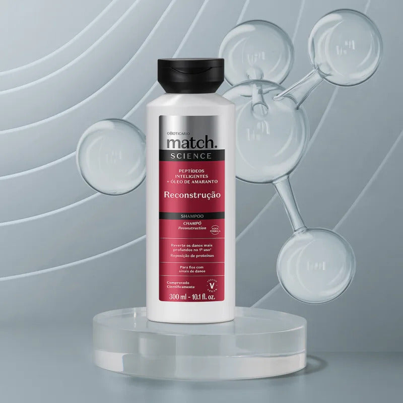 Shampoo Match Science Reconstrução by Boticário, 300 ml