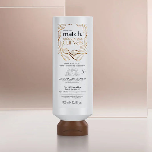 Condicionador e Leave-In Match Ciência das Curvas by Boticário, 300 ml