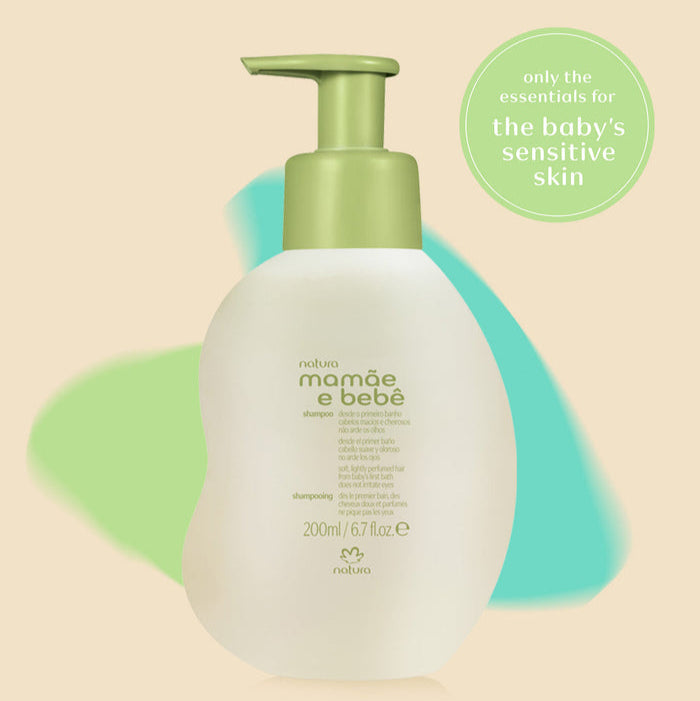 Shampoo Natural Suave para Bebé Mamãe & Bebé Natura, 200ml