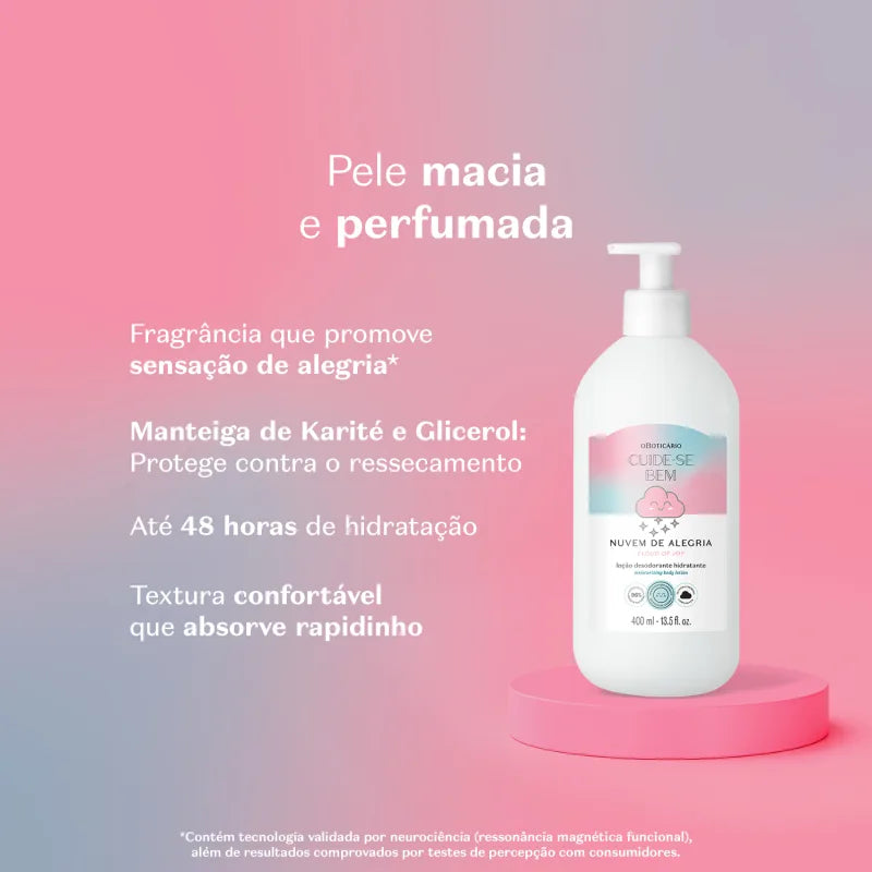 Loção Hidratante corporal Nuvem de Alegria Cuide-se Bem by Boticário, 400ml