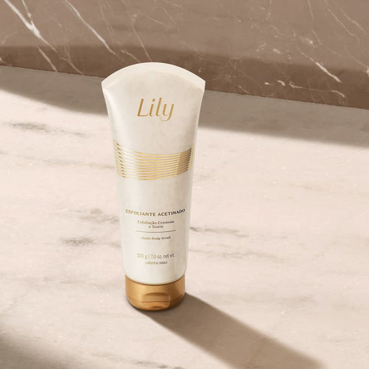 Esfoliante Hidratante Acetinado corporal Lily, 200g