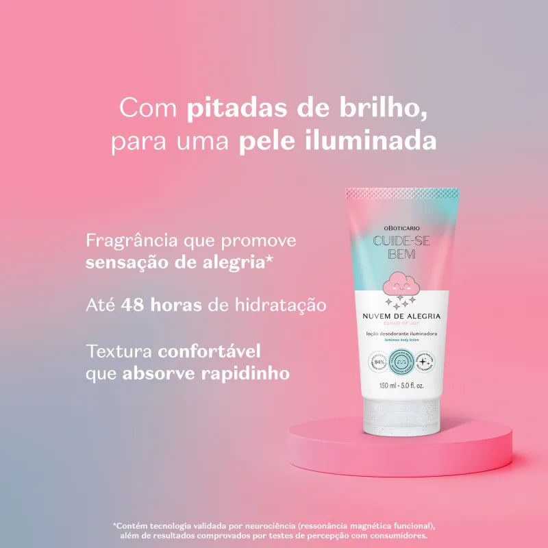 Loção Hidratante corporal Nuvem de Alegria Cuide-se Bem by Boticário, 150ml