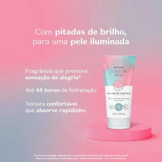 Loção Hidratante corporal Nuvem de Alegria Cuide-se Bem by Boticário, 150ml