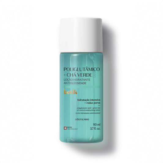 Loção Hidratante Antioleosidade Ácido Poliglutâmico + Chá Verde Botik, 110ml