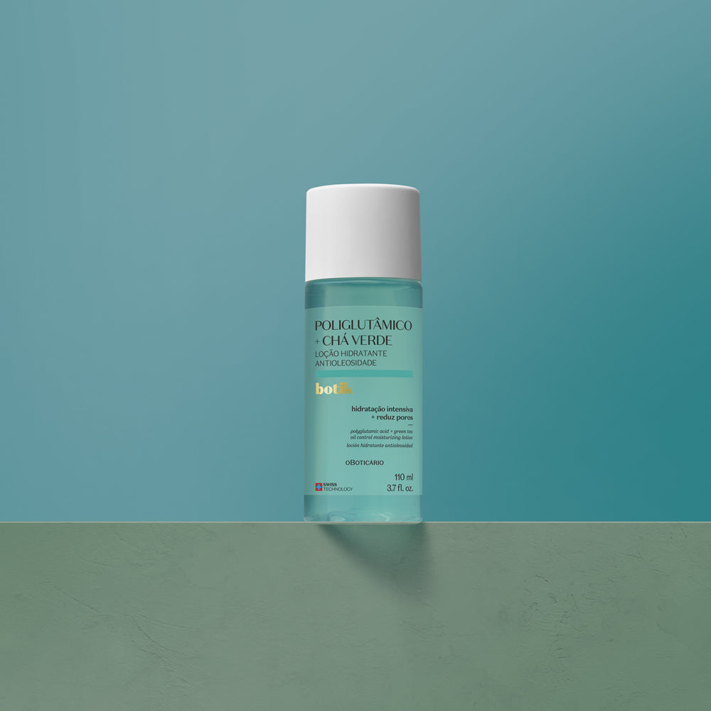Loção Hidratante Antioleosidade Ácido Poliglutâmico + Chá Verde Botik, 110ml