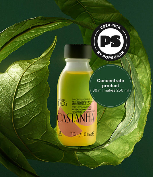 Refill Loção Hidratante Concentrada corporal Castanha Ekos, 30ml