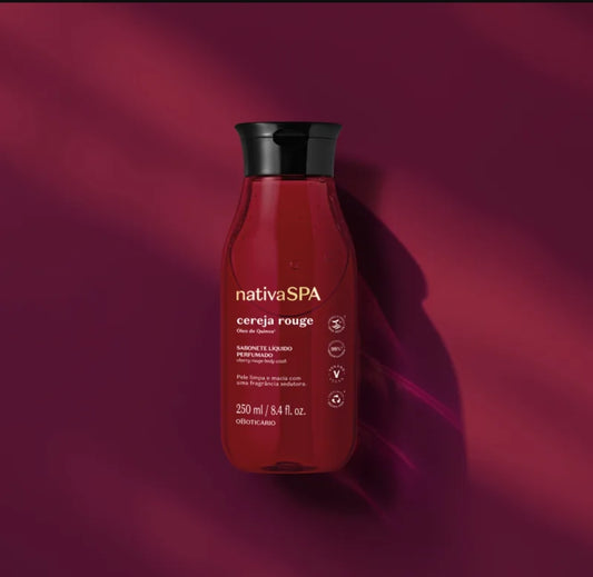 Sabonete Líquido Perfumado Cereja Rouge Nativa Spa, 250ml