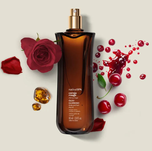 Óleo Multifuncional corporal e para cabelo Cereja Rouge Nativa Spa, 85ml