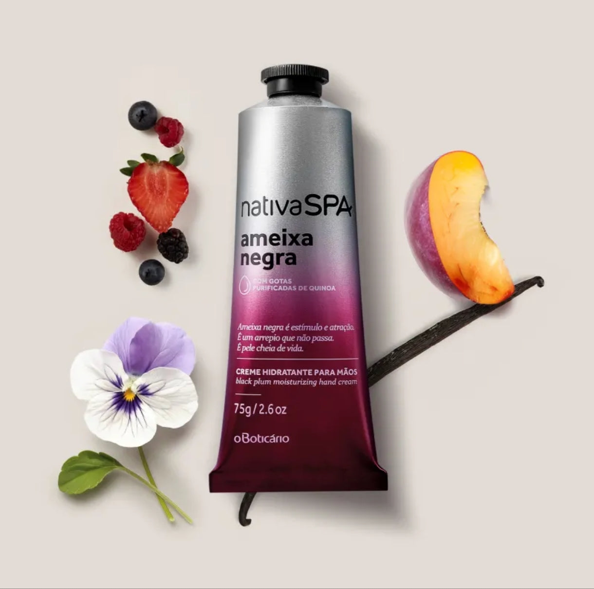 Creme Hidratante para mãos Ameixa Negra Nativa Spa, 75g