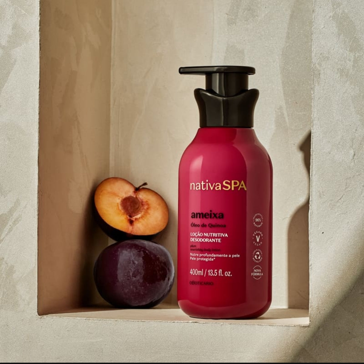 Loção Hidratante corporal Ameixa Nativa Spa, 400ml