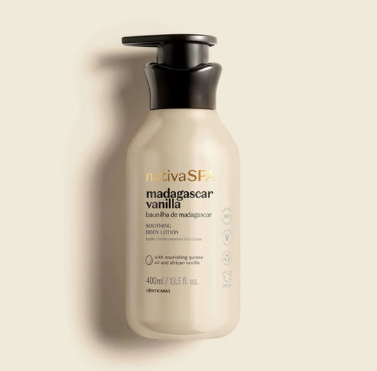 Loção Hidratante corporal Baunilha de Madagáscar Nativa Spa, 400ml