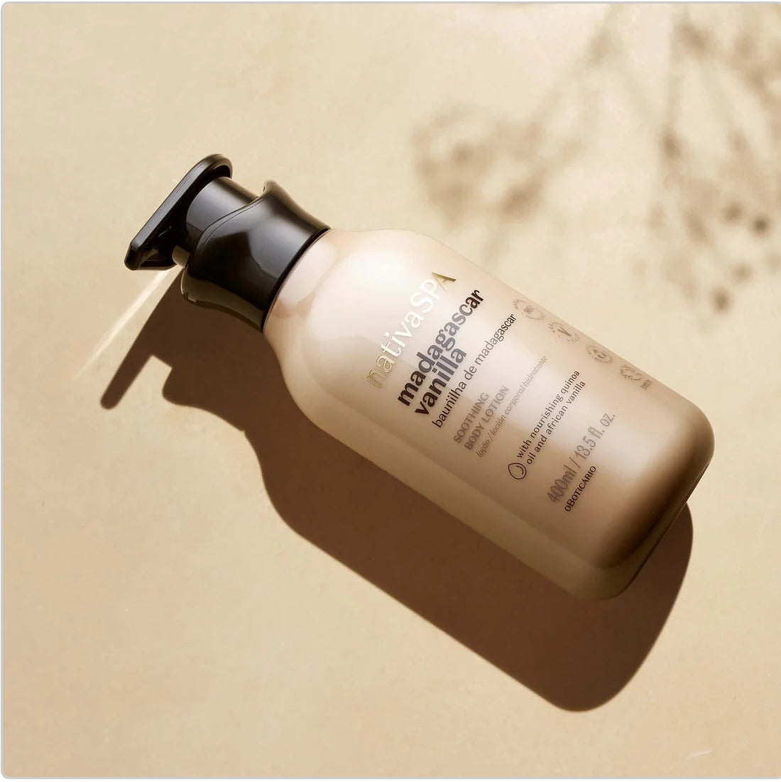 Loção Hidratante corporal Baunilha de Madagáscar Nativa Spa, 400ml