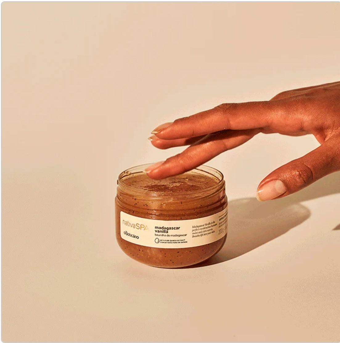 Açucar Esfoliante corporal Baunilha de Madagáscar Nativa Spa, 200g