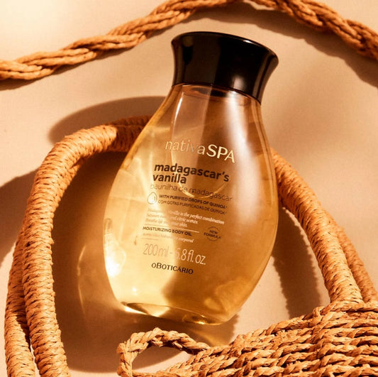 Óleo Hidratante corporal Baunilha de Madagáscar Nativa Spa, 200ml