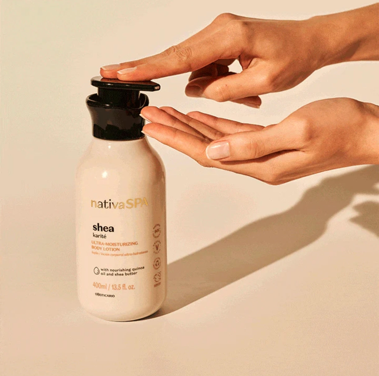 Loção Hidratante corporal Karité Nativa Spa, 400ml