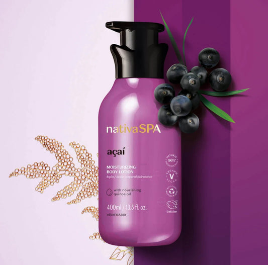 Loção Hidratante corporal Açaí Nativa Spa, 400ml