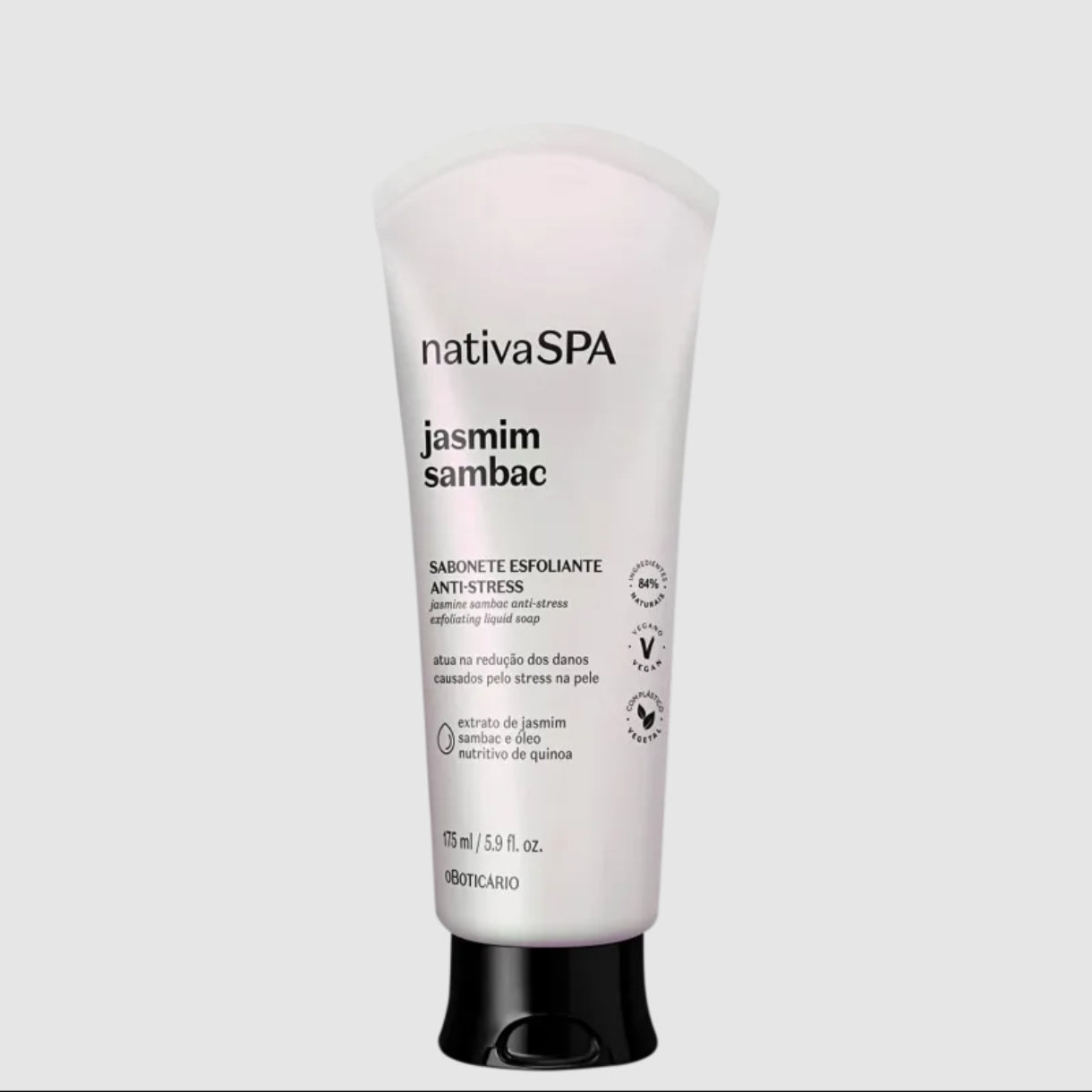 Sabonete Líquido Esfoliante corporal Anti-stress Jasmim Sambac Nativa Spa, 175ml