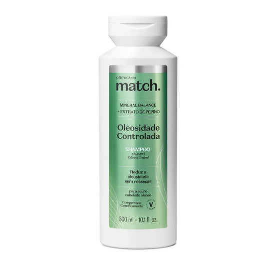 Shampoo Oleosidade Controlada Match by Boticário, 300ml