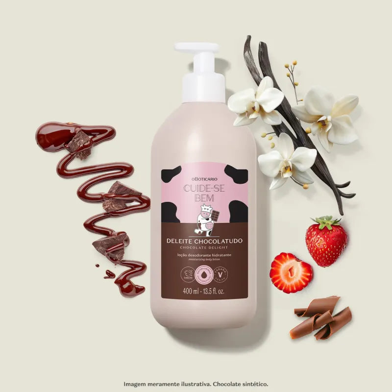 Loção Hidratante corporal Chocolatudo Cuide-se Bem by Boticário, 400ml