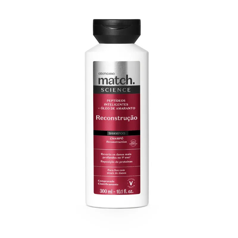 Shampoo Match Science Reconstrução by Boticário, 300 ml