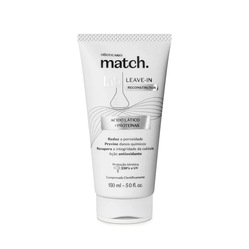 Leave-In Reconstrutor Match Lab by Boticário, 150ml