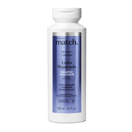 Shampoo Matizador Match Loiro Reparado by Boticário, 300ml