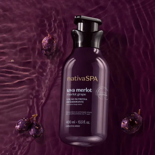 Loção Hidratante corporal Merlot Grape Nativa Spa by Boticário, 400ml