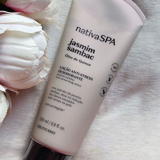 Sabonete Líquido Esfoliante corporal Anti-stress Jasmim Sambac Nativa Spa, 175ml
