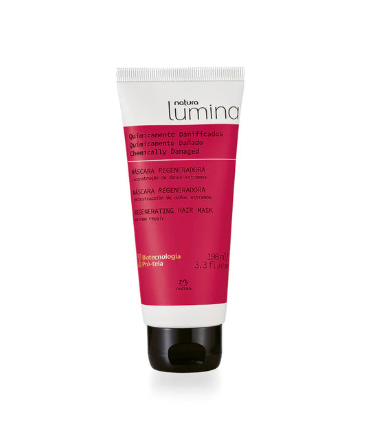 Máscara Capilar Regeneradora para cabelos quimicamente danificados Lumina Natura, 100ml