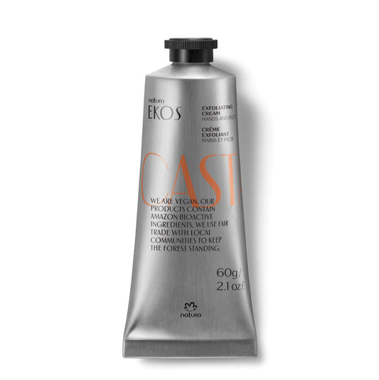 Creme esfoliante para mãos e pés Ekos Castanha Natura, 60g